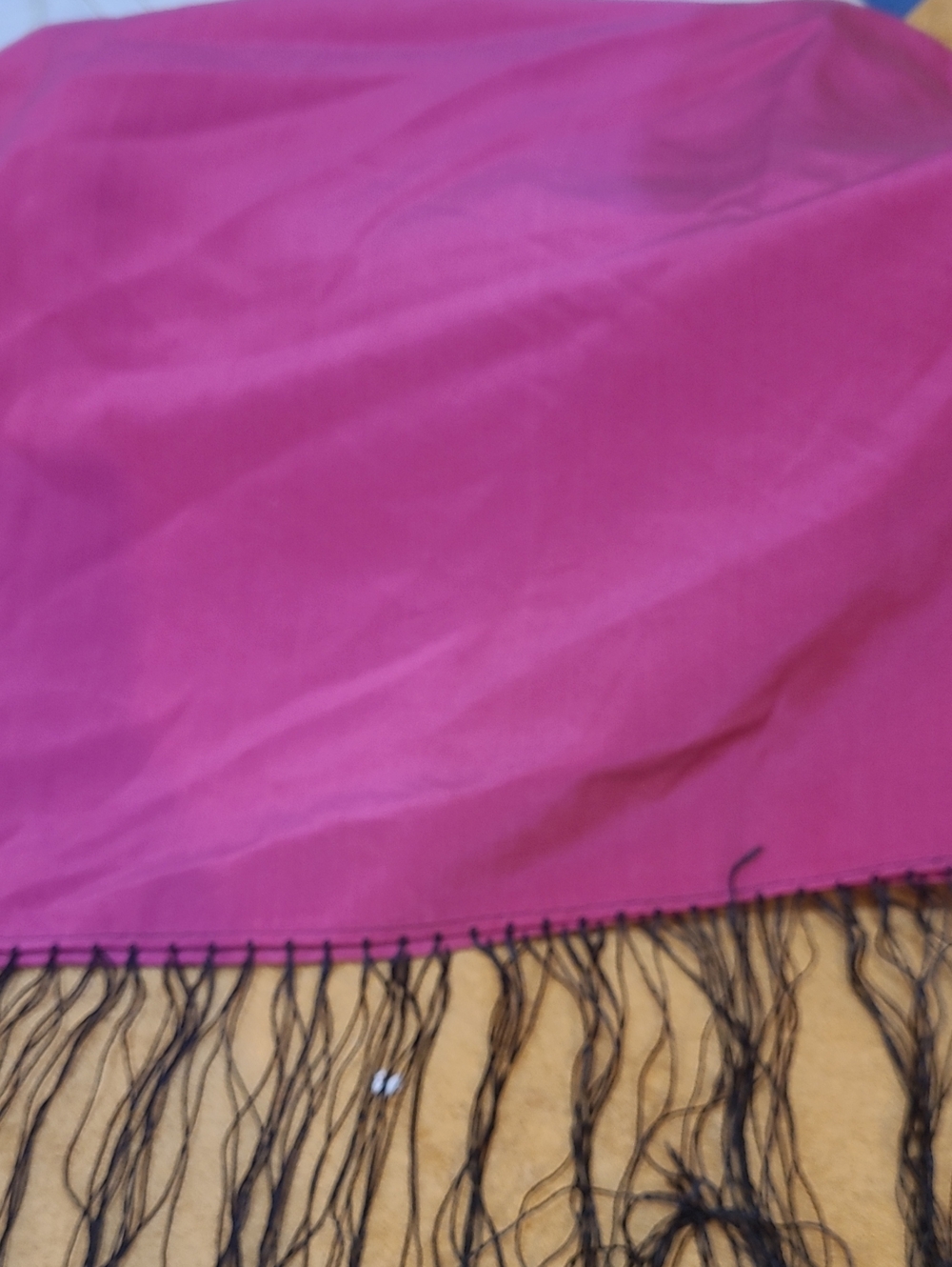 Pink Fringed Women's Scarf